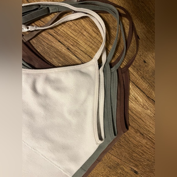 3 Pack Dynamite Women's Tank Tops in Grey, Green, and Brown - Picture 5 of 6